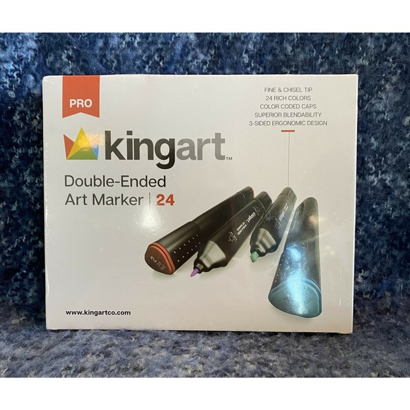 kingart Office Kingart Pro Double Ended Art Marker King Art 24 Ct Nib 4 Retail Value Poshmark